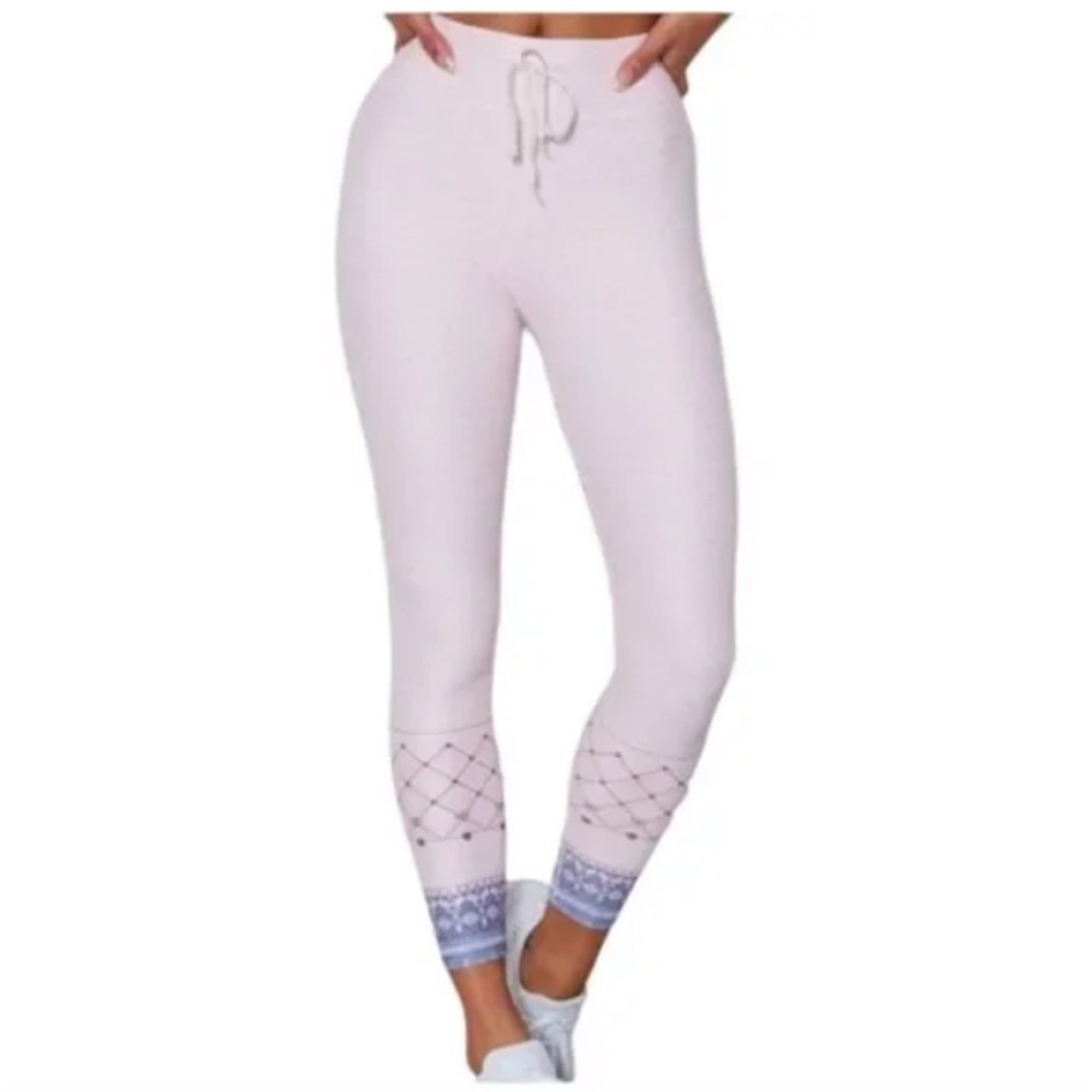 Sarah's Day X White Fox Activewear Athletic Leggings Size S Pink Multi-color